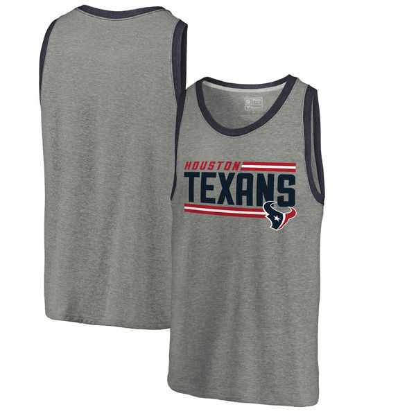 Houston Texans NFL Pro Line by Fanatics Branded Iconic Collection Onside Stripe Tri-Blend Tank Top - Heathered Gray,We sell and wholesale Houston Texans NFL Pro Line by Fanatics Branded Iconic Collection Onside Stripe Tri-Blend Tank Top - Heathered Gray on line form chian!